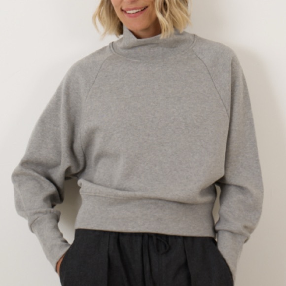 Unsubscribed French Terry Mock Neck Sweatshirt - Picture 1 of 5
